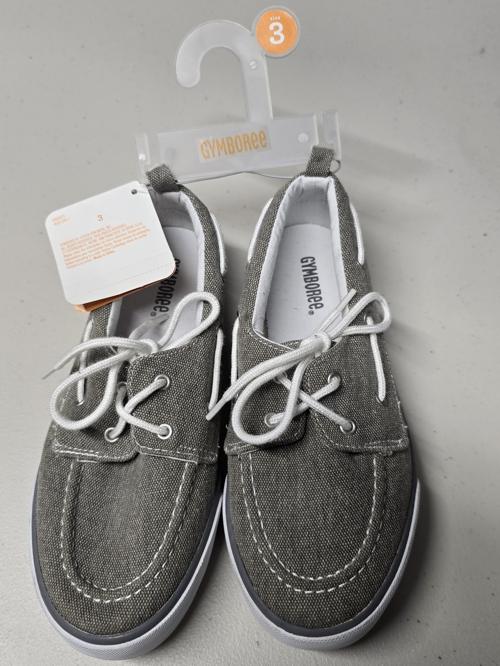 Gymboree Boys' Gray Canvas Boat Shoes